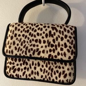 Ann Taylor small animal print handbag  cowhide textured print)